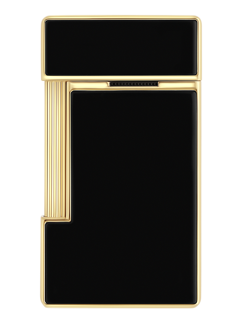 Lighter STDupont Slimmy Black Lacquer/Golden 28222